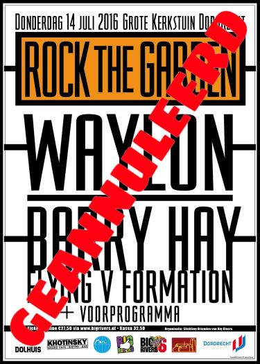 July 14 2016 Barry Hay Flying V formation performance at Big Rivers festival Dordrecht cancelled